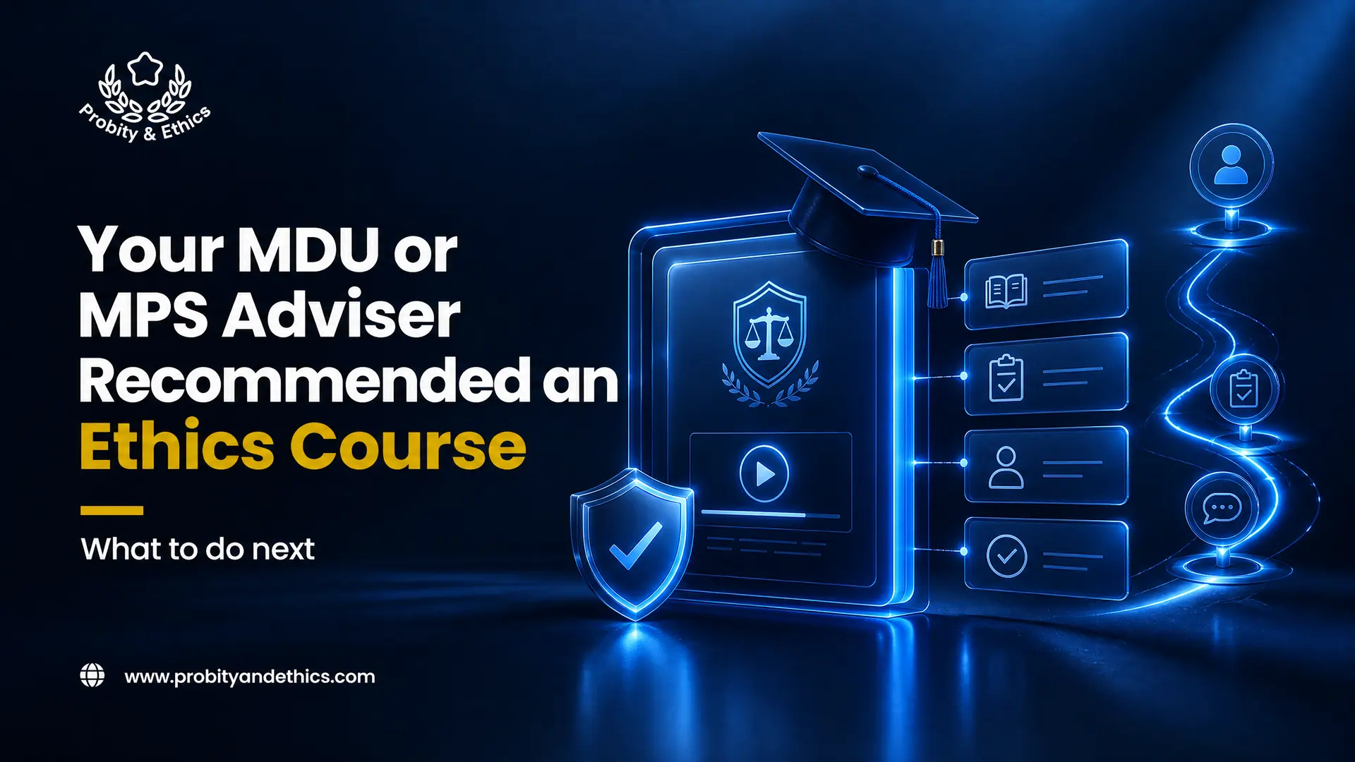 Your MDU or MPS adviser recommended an ethics course: what to do next