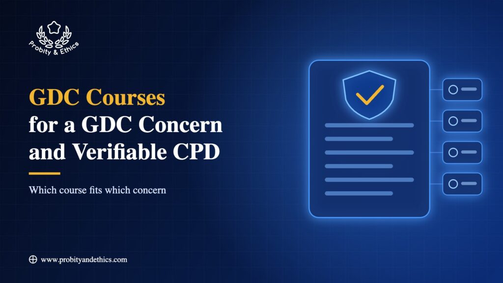 GDC courses for a GDC concern and verifiable CPD