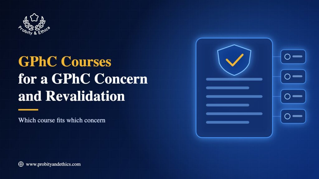 GPhC courses for a GPhC concern and revalidation CPD