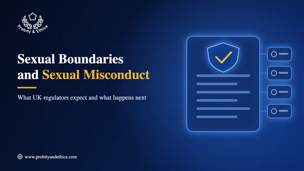 Sexual boundaries and sexual misconduct: what UK regulators expect